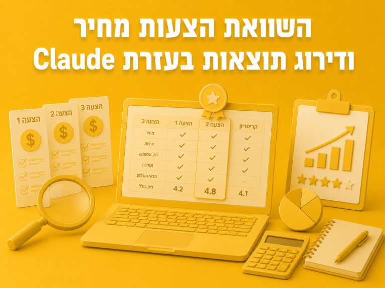השוואת הצעות מחיר ודירוג תוצאות בעזרת קלוד