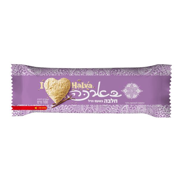 בארכה חטיף חלבה וניל כלפ 20*100ג