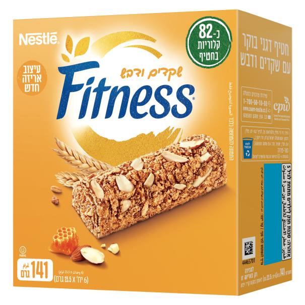 פיטנס חטיף דגנים שקדים ודבש