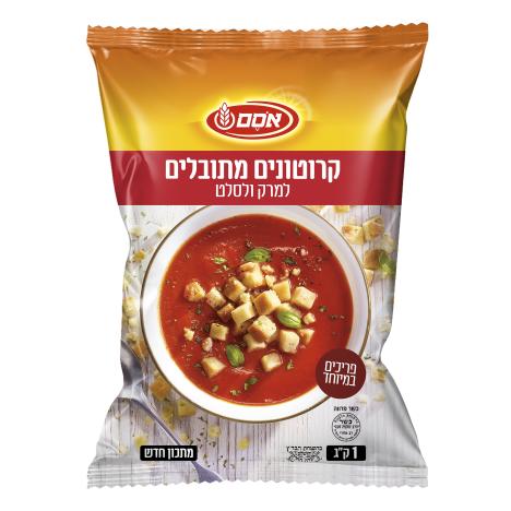 אסם קרוטונים 6*1קג חדש