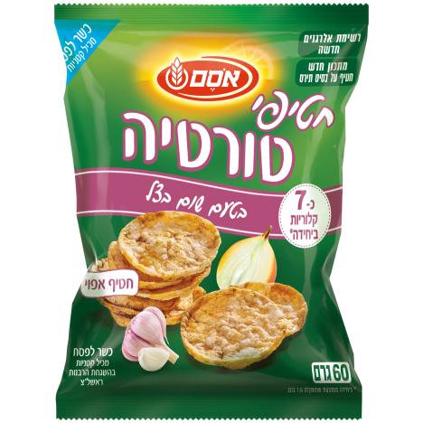 אסם חטיפי פרכ.טורטיה שום בצל כלפ